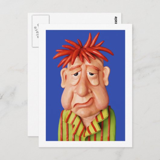 Sleepy Man Postkarte (Vorne/Hinten)