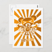 Sleepy Mascot Postkarte (Vorne/Hinten)