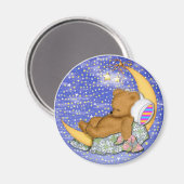 Sleepy Moon Bear Magnet (Vorderseite/Rückseite)
