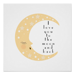 Sleepy Moon Kinderzimmer Poster
