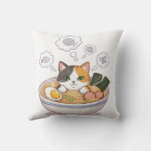 Sleepy Moon with Teddy Bar - Bedtime Pasta Carto Kissen (Rückseite)