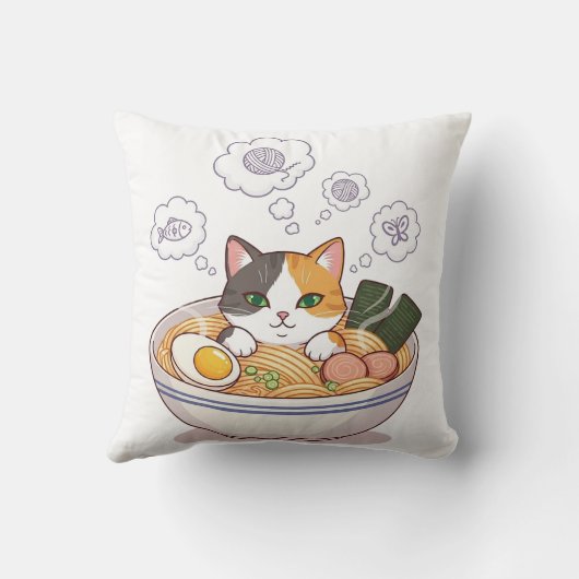 Sleepy Moon with Teddy Bar - Bedtime Pasta Carto Kissen (Rückseite)