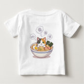 Sleepy Moon with Teddy Bear – Bedtime Pastel Carto Baby T-shirt (Rückseite)