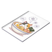 Sleepy Moon with Teddy Bear – Bedtime Pastel Carto Notizblock (Linke Seite)