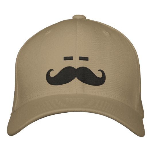 Sleepy Mustache Bestickte Kappe (Vorderseite)