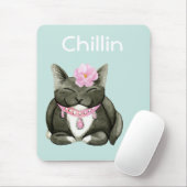 Sleepy Niedlich Tuxedo Cat Mousepad (Mit Mouse)