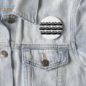 Sleepy Orange Tabby Cat/Black/White Foto Button (Beispiel)