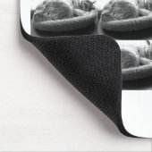 Sleepy Orange Tabby Cat/Black/White Foto Mousepad (Ecke)