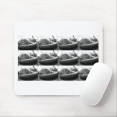 Sleepy Orange Tabby Cat/Black/White Foto Mousepad (Mit Mouse)