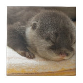 Sleepy Otter Fliese (Vorderseite)