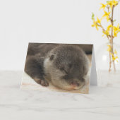 Sleepy Otter Karte (Gelbe Blume)