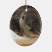 Sleepy Otter Keramikornament (Rechts)