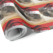 Sleepy Otter mit einem Weihnachtshut Geschenkpapier (Rolleneckpunkt)