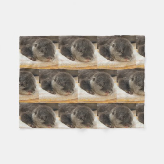 Sleepy Otters Fleecedecke (Vorderseite (Horizontal))