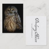 Sleepy Owl Mini Print Visitenkarte (Vorne/Hinten)