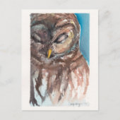 Sleepy Owl Postkarte (Vorderseite)