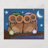 Sleepy Owls Postkarte (Vorderseite)