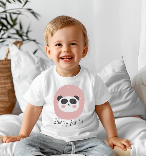 Sleepy Panda Baby T-shirt