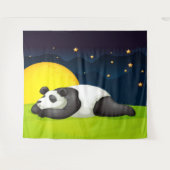 Sleepy Panda Extra Large Tapestory Wandteppich (Vorderseite (Horizontal))