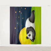 Sleepy Panda Extra Large Tapestory Wandteppich (Vorderseite)