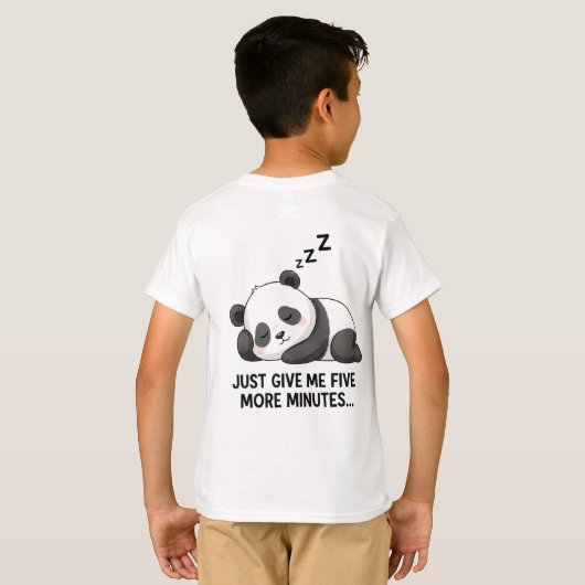 Sleepy Panda Mood T-Shirt (Schwarz voll)