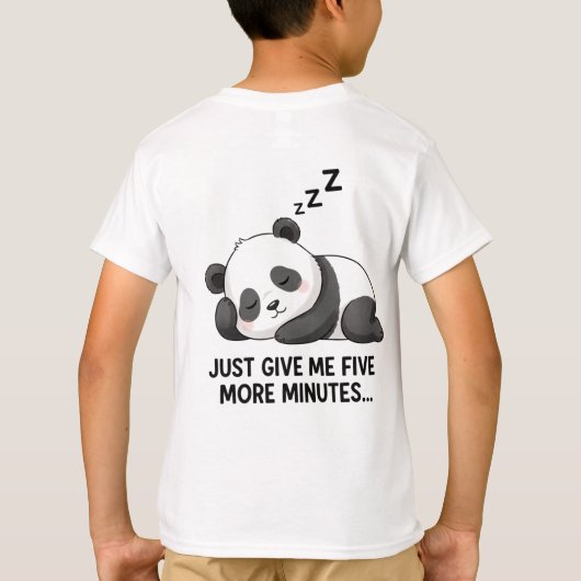 Sleepy Panda Mood T-Shirt (Rückseite)