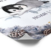 Sleepy Penguin Winter Baby Kinderzimmer Poster (Ecke)