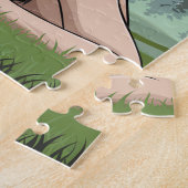Sleepy Person eher Geweckt Berg-Regenbogen Puzzle (Seite)