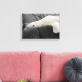 Sleepy Polar Bear Leinwanddruck (Insitu (Wohnzimmer))