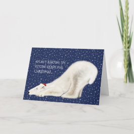 Sleepy Polar Bear Weihnachtskarte Karte