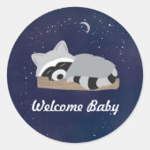 Sleepy Raccoon Stickers (Vorderseite)