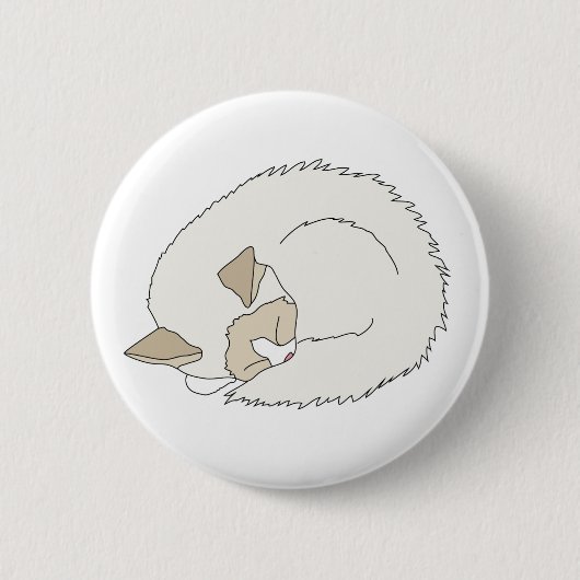 Sleepy Ragdoll Cat Button (Vorderseite)