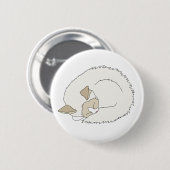 Sleepy Ragdoll Cat Button (Vorne & Hinten)