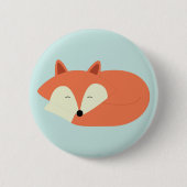 Sleepy Red Fox Button (Vorderseite)