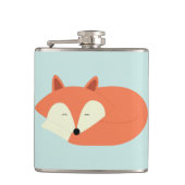 Sleepy Red Fox Flachmann (Vorderseite)
