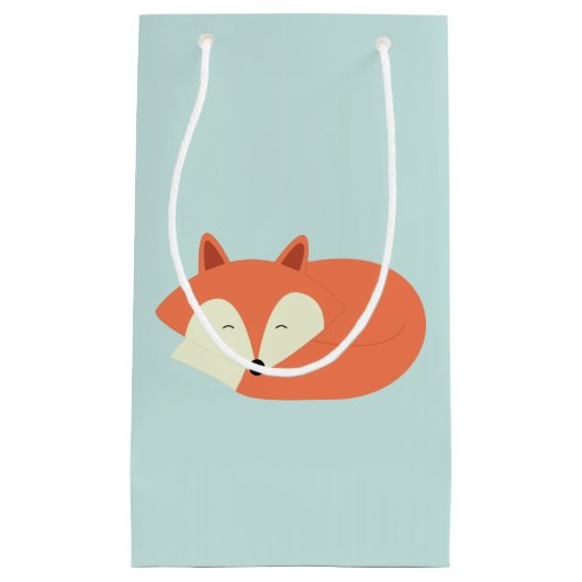 Sleepy Red Fox Kleine Geschenktüte (Vorderseite)