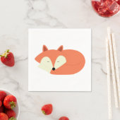 Sleepy Red Fox Serviette (Beispiel)