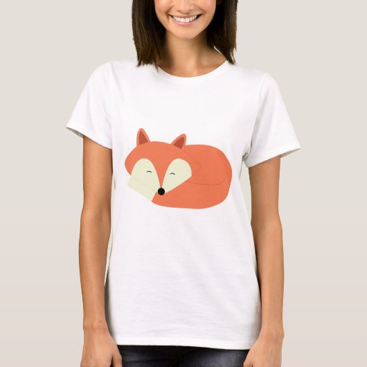 Sleepy Red Fox T-Shirt (Vorderseite)
