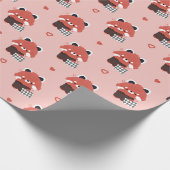 Sleepy Red Panda Geschenkpapier (Ecke)
