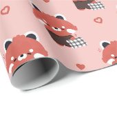 Sleepy Red Panda Geschenkpapier (Rolleneckpunkt)