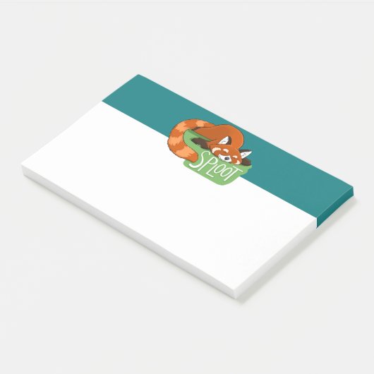 Sleepy Red Panda Post-It Notes Post-it Klebezettel (angewinkelt)