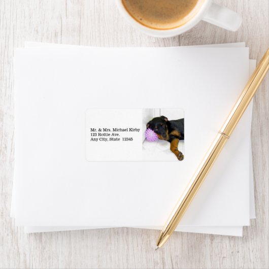 Sleepy Rottweiler Address Labels Adressaufkleber (Insitu)