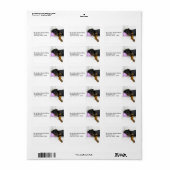 Sleepy Rottweiler Address Labels Adressaufkleber (Vorne)