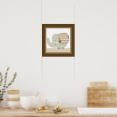 Sleepy Safari Elephant Wall Art Poster (Küche)