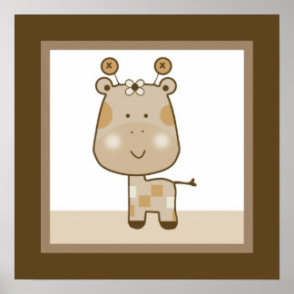 Sleepy Safari Giraffe Kinderzimmer Wallfahrtskirch Poster