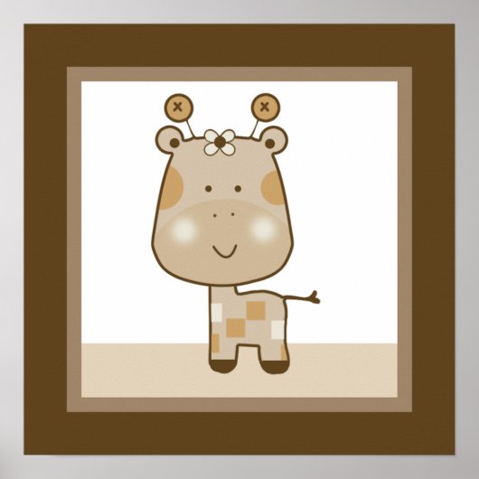 Sleepy Safari Giraffe Kinderzimmer Wallfahrtskirch Poster (Vorne)
