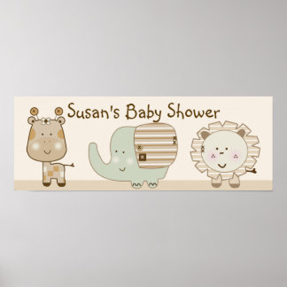 Sleepy Safari Jungle Animals Poster/Banner Poster