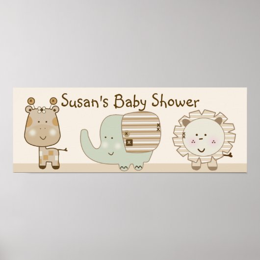 Sleepy Safari Jungle Animals Poster/Banner Poster (Vorne)