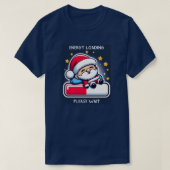 Sleepy Santa Claus Energy Loading Progress Bar T-Shirt (Design vorne)