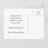 Sleepy Santa Half Moon Weihnachten Postkarte (Rückseite)